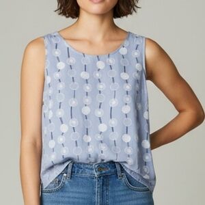 Pink Martini Blue Dandy Fluffs Sleeveless Blouse